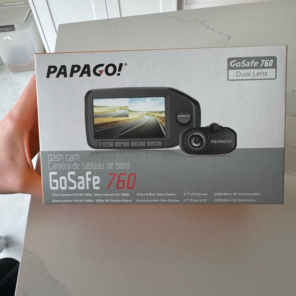GoSafe 760 Dual Lens Dash Cam - Black